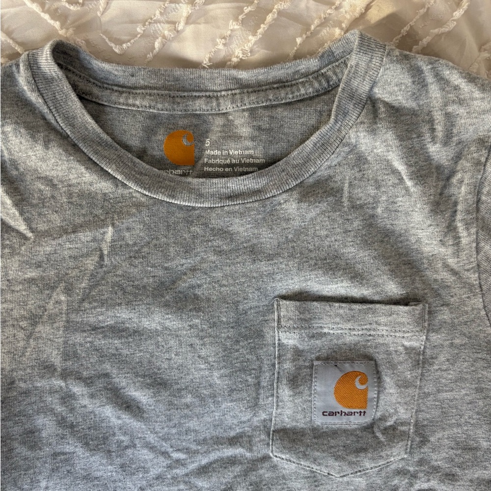 Carhartt Kids Heather Gray Pocket Tee